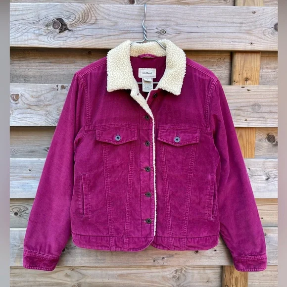 Bean Jackets Coats Vintage Ll Bean Corduroy Sherpa